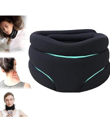 Neck Brace Soft Cervical Collar Neck Brace for Sleeping Soft Foam Soft Neck Brace Cervical Collar Neck Support Brace for Women and Men 1pcs yl-105023(Color:Black)
