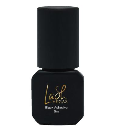 LashVegas Extra Strong Black Lash Glue for Lash Extensions (5ml) | 0.5-1 Sec Fast Drying False Lash Adhesive | Professional Eyelash Extensions Glue | 6-7 Week Retention