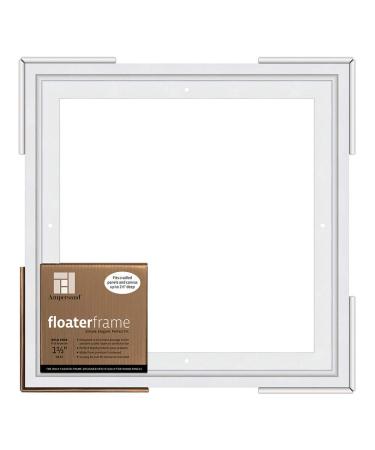 Ampersand Floaterframe for Wood Panels, 1.5 Inch Depth, Bold, 12X12 Inch, White (FBOLD151212W)