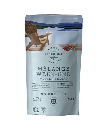Virgin Hill Coffee - Weekend Blend - Smooth Intensity & Medium Roast - Half Pound of High-Grade Ground Coffee - 8oz / 227 grams Ground 8 oz. / 227 grams
