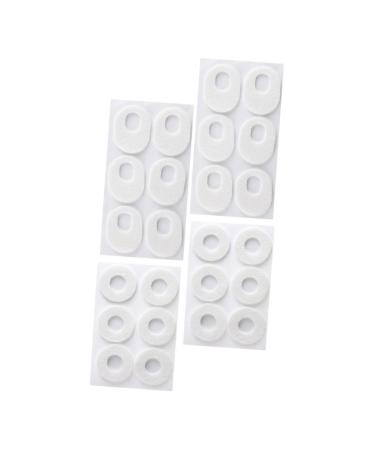 GLEAVI 4 Sheets Corn Stickers Callus Cushions Toe Pads Corn Cushion Pads Toe Pads for Corns Corn Protectors for Toes Heel Pad Pain Care Tool Felt White Foot Patch Simple