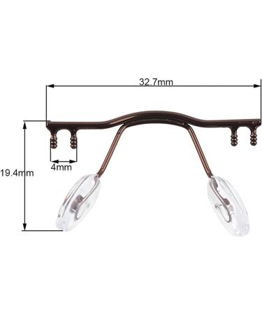 Miyabi Metal Replacement Nose Bridge - 10pcs Stainless Steel Glasses Brace Nasal Cushion Holder & Frame Repair in Gold & Black - Buy Online on GoSupps.com