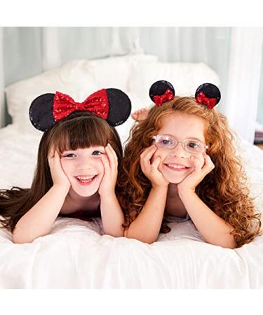 Disney Minnie Mouse Ears Headband Set for Women and Kids - Includes Hair Clips and Scrunchies - Ideal for Birthday Party or Christmas Celebration - Buy Online on GoSupps.com