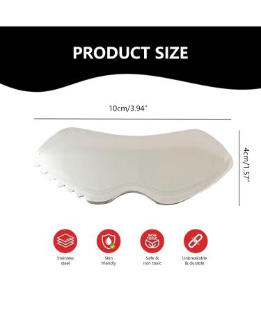 Premium 304 Stainless Steel Gua Sha Facial Tool - Mirror Polished Rounded Edge Massage Tool with Storage Bag | International Shipping - Buy Online on GoSupps.com