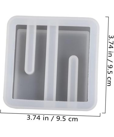 NUOBESTY for Practical Household DIY Tones Holder Molds Shaped Pen Mould Phone Resin Lipstick Square Drip White 9.5X9.5X3CM - Buy Online on GoSupps.com