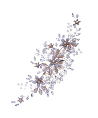 FOYTOKI Headgear Bridal Hair Decor Wedding Headdress Bride Wedding Hair Comb Wedding Headpiece Bridal Headpieces for Wedding Bride Hair Comb Bridal Hair Comb Wedding Hair Accessories