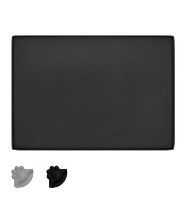 Moacc lining mats for dogs cats food base underlay silicone feed mats slipproof and waterproof for dog cat black dot pattern 47x30cm small black dot pattern - Buy Online on GoSupps.com