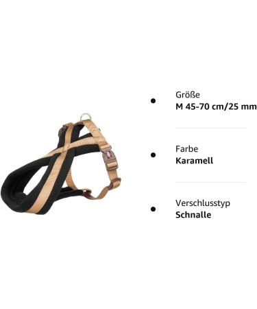 Trixie Premium Touring Harness Caramel - Size M (45-70 cm 25 mm) | International Shipping Available - Buy Online on GoSupps.com