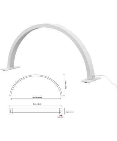 Lampe de Manucure Demi-lune Alliage d'aluminium 25W LED Lumi re de Cils 3000-6000K 3 Temp ratures de Couleur Petite 100-240V pour Salon de beaut (Prise UE) - Buy Online on GoSupps.com