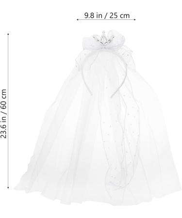 Amosfun Children's White Wedding Veil - Short Bride Veil Hair Accessories for Girls Perfect for Costumes & Photo Props - Buy Online on GoSupps.com