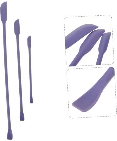 Healeved 3pcs Small Tip Scraper Skincare Tiny Spatula Mini Spatula Silicone Bottle Scraper Violet - Buy Online on GoSupps.com