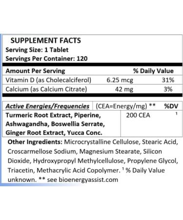 Resonex Curcumin Boswellia Ginger Yucca Piperine Frequencies- 120 Tablets - Buy Online on GoSupps.com