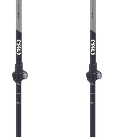 TSL Snowshoes Hiking 2-Piece Poles - Grey & Black - Adjustable 32 to 53 Inches - Buy Online on GoSupps.com