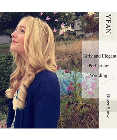 Yean Gold Leaf Wedding Headband for Bridesmaid and Flowergirls - 15.7 Inches - Buy Online on GoSupps.com