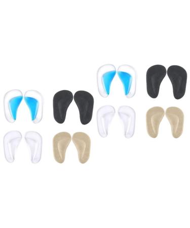 GLEAVI 8 Pairs Arch Pad Arch Support Cushion Orthotic Arch Support Inserts Adhesive Arch Support Infants Foot Arch Support Feet Pads for Heels Arch Support Pads Gel Child High Heel Arched