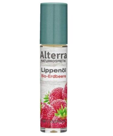 Alterra Lip Oil Organic Strawberry Intensive Care with organic strawberry extract almond oil and grape seed oil 7 ml