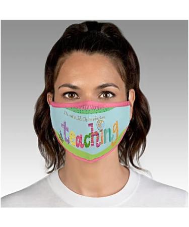 Passion for Teaching Adjustable Face Mask Set Featuring Artwork by Lori Siebert with an Inside Pocket That Fits A PM 2.5 Activated Carbon Filter - Buy Online on GoSupps.com