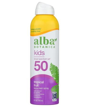 Alba Botanica Very Emollient Active Kids Spray Sunscreen SPF 50 6 oz (Pack of 4)4