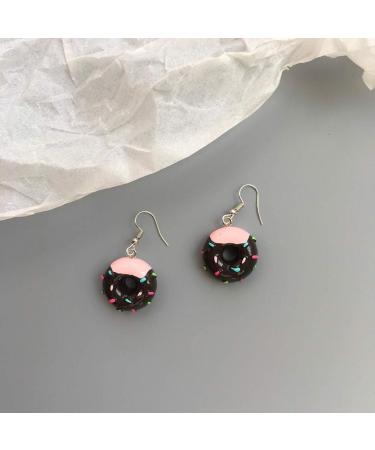 FEYLIE Women's Mini Donut Cake Earrings - Cute & Creative Minimalist Cartoon Design for Unique Style - Buy Online on GoSupps.com