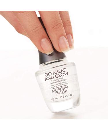 Morgan Taylor Go Ahead And Grow Nail Strengthener - Long Lasting Growth Treatment Base Coat 0.5 oz - Buy Online on GoSupps.com