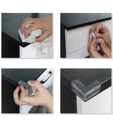 Gudui Corner Guards (12 Pack) - Clear L- Shaped Baby Proof Corner Protectors with High Resistant Adhesive Gel - Protect Child from Head Injuries on Tables, Furniture & Sharp Corners - 1.5x0.4 Inch - Buy Online on GoSupps.com