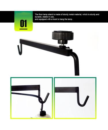 Adjustable Reptile Lamp Stand Holder - Optimal Habitat Lighting for Hermit Crayfish Bearded Dragons Turtles Geckos & Lizards (Black) - Buy Online on GoSupps.com