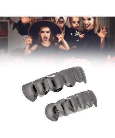 Shop Hip Hop Prop Teeth Accessories - Shiny Black Brass & Silicone Decoration for Halloween Party Gifts - Buy Online on GoSupps.com
