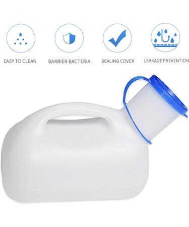 1000ml Unisex Urinal Bottle with Lid Portable Male/Female Urinal Bottle with Measuring Scale(White) Happy - Buy Online on GoSupps.com