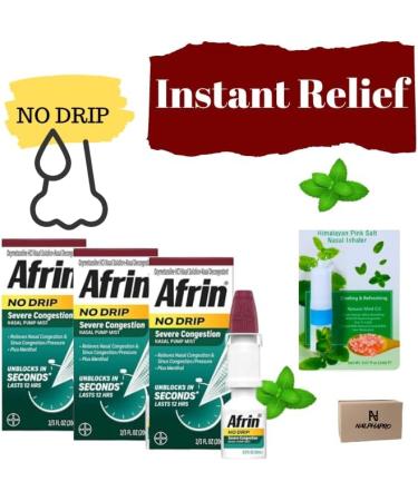 Three Pack Nasal Congestion Relief Sprays - 20ml Each + FREE Nasal Inhaler | Fast International Shipping - Buy Online on GoSupps.com