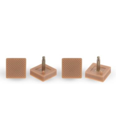 HARFINGTON 5 Pairs TPU Kitten Heel Tips - Replacement Tap Caps for Women High Heels | 3mm Pin 16mm Square Heel Repair Caps in Beige - International Shipping Available - Buy Online on GoSupps.com