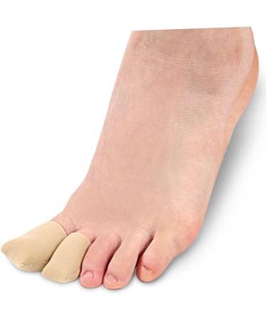 Healvian Silicone Gel Toe Sleeves - 2 Pairs | Toe Protector Caps for Hand and Toes | Flexible Fabric Cover | Nylon Material | 4x2.7cm - Buy Online on GoSupps.com