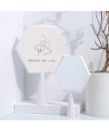 Large Cute Handheld Mirror for Shaving Salon & Makeup - Portable Single-Sided Vanity Mirror for Men & Women - Buy Online on GoSupps.com