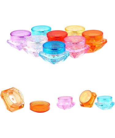 Desikixudy Cosmetic Sample Container Plastic Clear Cosmetic Pot Jars with Screw Cap Lid for Eye Shadow Nails Powder Jewelry - Buy Online on GoSupps.com