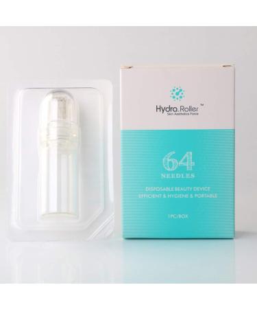 TMT Hydra 64Pin Titanium 0.25mm Micro Needle Derma Roller Bottle Serum Injection