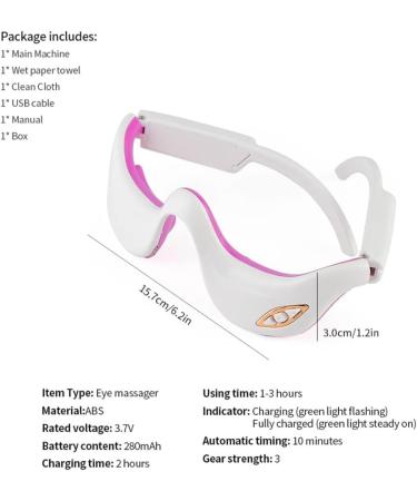 iksvmsis Eye Massager Anti Dark Circles Eye Massager Eye Care Device with Vibration Electric Eye Massager for Dry Eyes Relax Vision Dark Circles - Buy Online on GoSupps.com