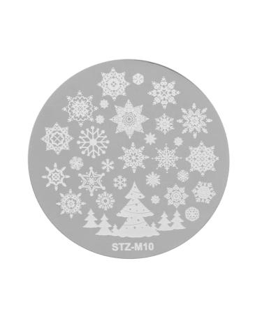 Santa Claus Nail Stamping Plates for Winter 10pcs
