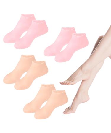 Acpetdr Moisturizing Silicone Socks for Women Silicone Socks Foot Mask Exfoliating Beach Protective Gel Socks Anti Slip Aloe Socks for Dry Cracked Feet Calluses Foot Care