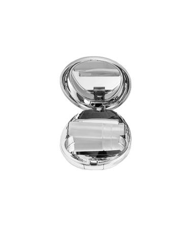 Optometry lens container contact lens container box contact lens box for girls simple portable myopia eyes double partner box beauty contact care box (color: blue) (color silver