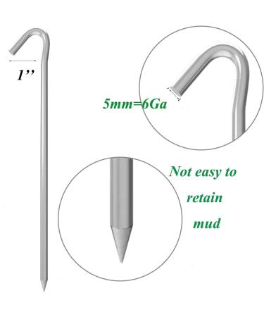 9 Heavy Duty Tent Stakes - 8 Pack Galvanized Steel Pegs for Camping & Garden - Buy Online on GoSupps.com