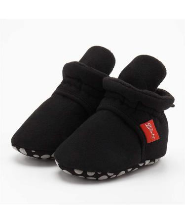 Sonsage Infant Baby Snow Boots - Soft Anti-Skid Ankle Booties for Newborns 0-6 Months (Black) - Buy Online on GoSupps.com