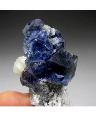 Room Decoration 16g Vivid Blue Phantom Fluorite Cluster w/Calcite+Quartz - Crystals and Stones Home Decor feng Shui - Buy Online on GoSupps.com