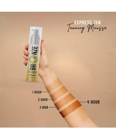 Bronze Cactus Express Self Tan Mousse with Hyaluronic Acid - 6.7 fl. oz - Face & Body Bronzer for Sunkissed Glow - Buy Online on GoSupps.com