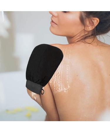 4 PCS Exfoliating Gloves Exfoliation Scrubbing Mitt Black Deep Body Exfoliating Glove Dead Skin Remover Shower Body Scrub Gloves for Women and Men Ingrown - Buy Online on GoSupps.com