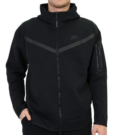 Nike Tech Fleece Full-Zip Hoodie - Men's Medium Black/Black - Buy Online on GoSupps.com