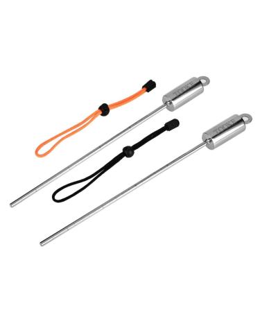 Alomejor Lobster Stick Scuba Diving Underwater Pointer Stick Rod Lanyard Strap Stainless Steel Diving Noise Maker Orange