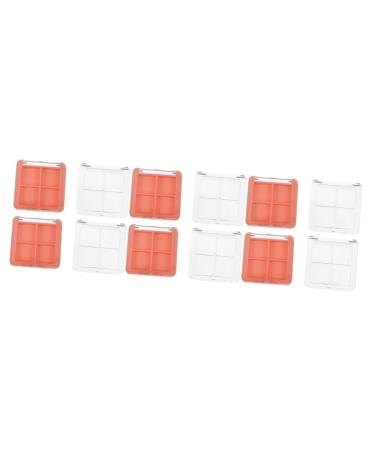 DOITOOL 12 Pcs 4 Eye Shadow Box Highlighters Eyeshadow Makeup Powder Storage Empty Makeup Case Replace Blush