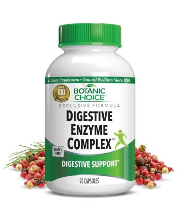 Botanic Choice Digestive Enzyme Complex - Digestive Aid for Healthy Gut Supplement for Better Digestion and Improved Nutrient Absorption to Ease Abdominal Bloating - 90 Pills