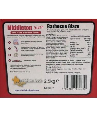 Middleton Foods BBQ Barbecue Meat Glaze Marinade 2.5kg - Buy Online on GoSupps.com