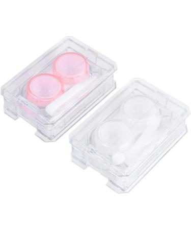Homsfou 4-Piece Mini Contact Lens Holder Set | Transparent Portable Lens Cases | Cute Colored Lens Containers - Shop Internationally! - Buy Online on GoSupps.com