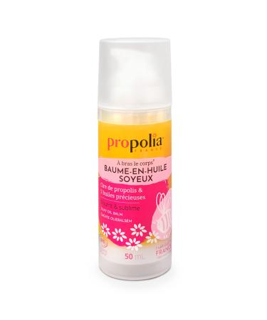 PROPOLIA - Organic - Silky Body Oil-Balm - Propolis & 5 Precious Oils - Intensely Nourishes, Hydrates & Protects - Massage - Made in France - 50 ml